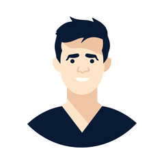 Smiling businessman avatar symbolizes success and happiness