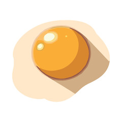 Organic fried egg healthy eating and freshness