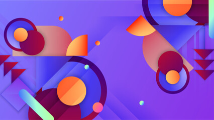 vector gradient abstract colorful shapes background