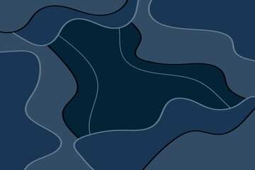 Vector dark blue background with waves and lines.