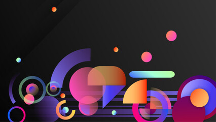 vector abstract background with colorful geometric shapes
