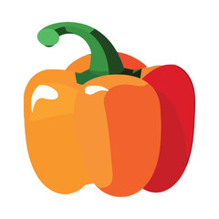 Fresh organic vegetable bell pepper, icon
