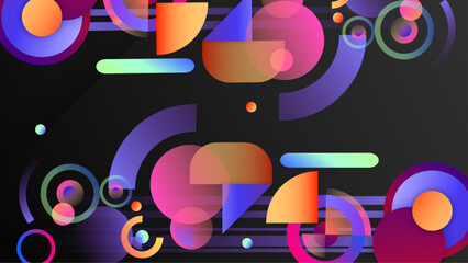 vector geometric background with bright colors and abstract style