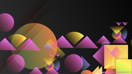 vector gradient abstract colorful shapes background