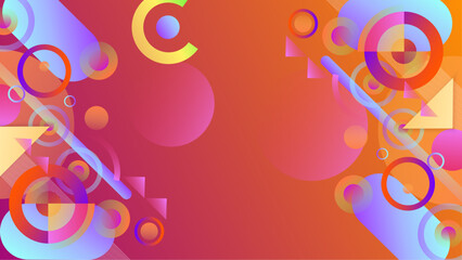 Colorful vector gradient geometric background