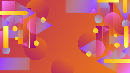 Vector colourful sizes of gradient shape background