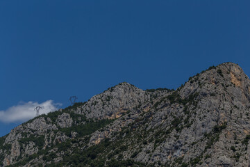 mountain landscape with blue sky