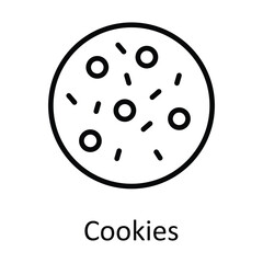 Cookies Vector outline Icon Design illustration. Food and Drinks Symbol on White background EPS 10 File 