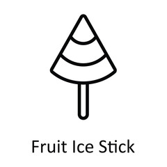 Fruit Ice Stick Vector outline Icon Design illustration. Food and Drinks Symbol on White background EPS 10 File 