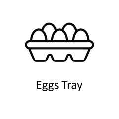 Eggs Tray Vector outline Icon Design illustration. Food and Drinks Symbol on White background EPS 10 File 