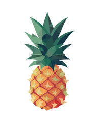 Juicy pineapple, healthy tropical fruit