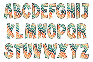 Fototapeta premium Adorable Handcrafted Good Vibes Font Set