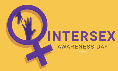 intersex awareness day. background, banner, card, poster, template. Vector illustration.