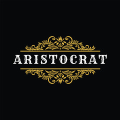 Aristocrat vector logo design template