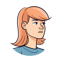 Cute cartoon avatar symbolizes young adult beauty