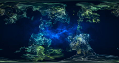 Abstract waves of iridescent glowing energy magical cosmic galactic wind bright abstract background