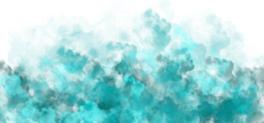 indigo blue fog isolated on transparent background