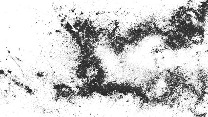 Black and white grunge urban texture vector with copy space. Runge dust messy background. Distressed texture grainy overlay texture. Dirty rough empty cover template. dust texture and Transparent.