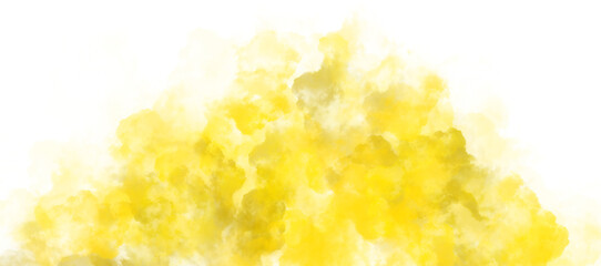 Realistic yellow colorful smoke clouds, mist element © irham