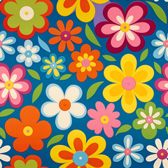 Fototapeta na wymiar seamless pattern with flowers,art,pattern,nature,summer,texture Ai generated