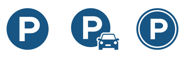 Car parking vector icons