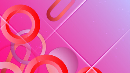 Dynamic vector flat purple pink red geometric background