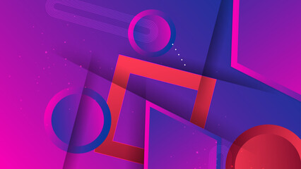 Modern vector abstract geometric purple and red background