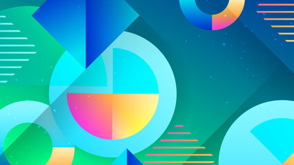 Vector colorful background with different shapes