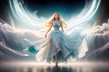 Ethereal Angelic Princess created with Generative AI.