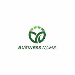 logo design leaf  organic