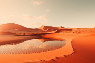 Desert Dunes And Oasis, Generative AI