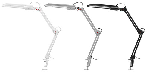 set of modern table lamp isolated