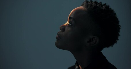 Natural Hair Care Brand Promotion part of a campaign for a natural hair care brand, with the model's short hairstyle representing the brand's commitment to embracing and celebrating natural beauty.