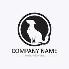 Dog logo and icon animal vector illustration design graphic