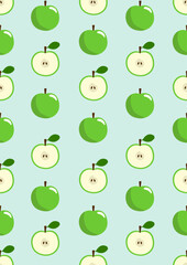 Seamless pattern with apple.Eps 10 vector.