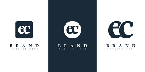 Modern and simple Lowercase EC Letter Logo, suitable for business with EC or CE initials. - obrazy, fototapety, plakaty