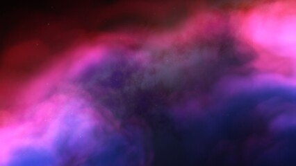nebula gas cloud in deep outer space, science fiction illustration, colorful space background with stars 3d render
