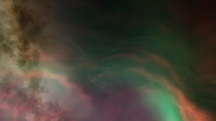nebula gas cloud in deep outer space, science fiction illustration, colorful space background with stars 3d render
