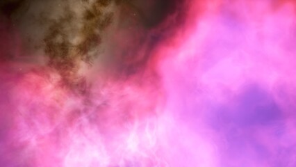 nebula gas cloud in deep outer space, science fiction illustration, colorful space background with stars 3d render
