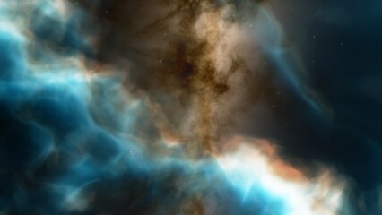Fototapeta premium Space nebula, for use with projects on science, research, and education. Illustration 