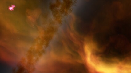 nebula gas cloud in deep outer space
