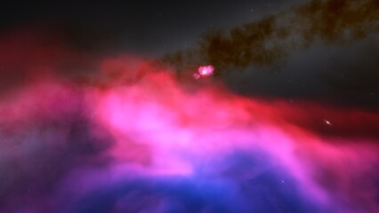 nebula gas cloud in deep outer space
