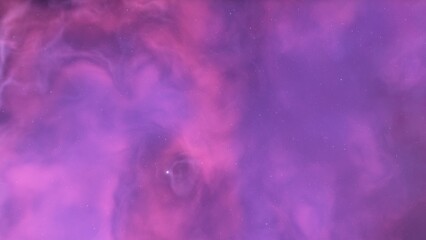 Cosmic background with a blue purple nebula and stars