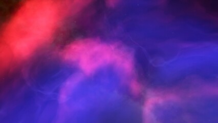 Cosmic background with a blue purple nebula and stars