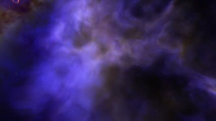 Cosmic background with a blue purple nebula and stars