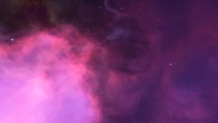 Cosmic background with a blue purple nebula and stars