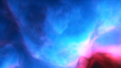 Cosmic background with a blue purple nebula and stars