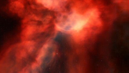 Cosmic background with a blue purple nebula and stars