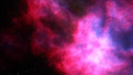 Fototapeta premium Cosmic background with a blue purple nebula and stars
