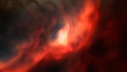 Cosmic background with a blue purple nebula and stars